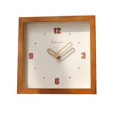 Maxbell Desk Shelf Clock Gifts Square Modern Decor Clock for Sturdy Office Farmhouse dark brown