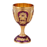 Maxbell Wine Glass Easy Clean Party Favors Portable Decoration Birthday Gifts Goblet Gold Purple