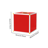 Maxbell Lucky Draw Box Voting Box Donation Box for Voting Annual Meeting Fundraising 40x40x40cm All red