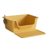 Maxbell Maxbell Open Top Pet Litter Box Anti Splashing Cats Litter Pan for Kitty Cats Kitten Yellow
