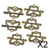 Maxbell 2x6 Sets Antique Bronze Butterfly Shape Toggle Clasps Jewelry Findings