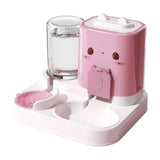 Maxbell 2 in 1 Automatic Pet Feeder Pet Food Bowl for Small Animals Small Dogs Pink