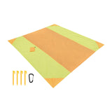 Maxbell Camping Blanket Waterproof Portable Picnic Mat for Sports Festival Courtyard Orange Yellow