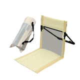 Floor Chair with Backrest Stadium Seat Camping Chair for Yard Lawn Garden Beige