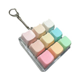 Maxbell Keyboard Clicker Toy Adults Gifts Funny Lightweight Cube Keyboard Fidget Toy Rainbow Cat
