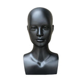 Male Mannequin Head Multipurpose Wig Display Stand for Glasses Jewelry Scarf Matte Black
