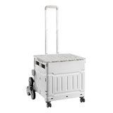 Maxbell Folding Shopping Cart Handcart Shopping Hand Truck for Home Travel Transport Gray 8 Wheels