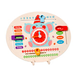 Maxbell Learning Clock for Kids Educational Board Boys Girls Fun Wooden Learning Toy