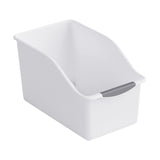 Maxbell Kitchen Cabinet Organizer Bin Versatile Container for Cabinet Office Kitchen Low White S
