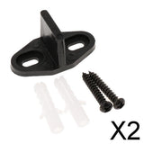 Maxbell 2xDoor Bottom Floor Guide Clip for Sliding Barn Door Hardware with Screws