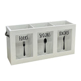 Maxbell Kitchen Utensil Holder Morden Cutlery Holder for Countertop Home Decor Party White
