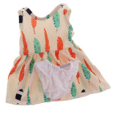 Maxbell Cute Sleeveless Skirt Dress Casual Clothing for American Doll 18inch Doll Decoration Beige - Aladdin Shoppers