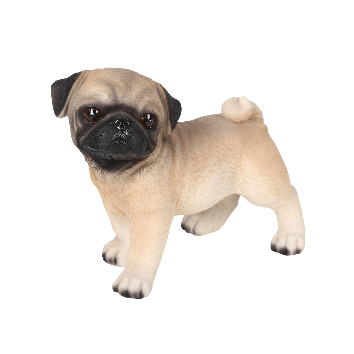 Maxbell Maxbell Pug Figurine Miniature Dog Statue for Auto Dashboard Living Room Beige