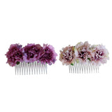 Maxbell 2 Pieces Carnation Flower Comb Clip Stylish Hair Pins Wedding Accessories
