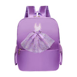 Maxbell Ballet Dance Backpack Casual Cute Dance Shoe Bag for Gymnastics Gift Dancing violet lace