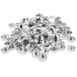 Maxbell 200 Pieces Aluminium Tea Light Case Containers & 200pcs 3cm Candle Wick