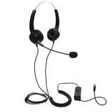 Corded Headphone Call Center Noise Cancelling Headset With Adjustable Mic - Aladdin Shoppers