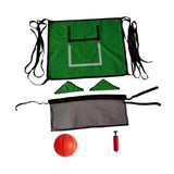 Maxbell Trampoline Basketball Hoop Universal Trampoline Attachment Accessories Green with a ball