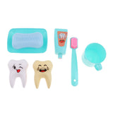 Maxbell 6Pcs Household Toiletries Toothbrush Teeth Soap for 25cm Mellchan Doll Green