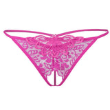 Maxbell Sexy Sheer Lace Crotchless Panties G String T Back Thong Rose - Aladdin Shoppers