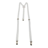 Maxbell Unisex Adult Adjustable Stretch Y-back Suspender Clip-on Braces White - Aladdin Shoppers