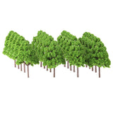 Maxbell 3x25Pcs Model Cypress Tress Train Railroad Scenery 1:150 Light Green