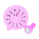 Maxbell Children's Educational Clock Toy Mini Clock for Kids Teachers Not True Clock pink