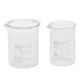 Maxbell Low Form Glass Measuring Graduated Beaker Chemistry Lab glassware 20ml 10ml