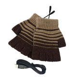 Maxbell Maxbell Winter USB Heated Gloves Hand Warmer Electric Heating Gloves Brown
