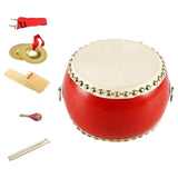 Maxbell Wooden Drum Toy Adjustable Strap Percussion Drum for Children Birthday Gifts