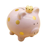 Maxbell Piggy Bank Birthday Gift Money Saving Box Desktop Pig Figurine for Home Boys Pink