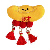 Maxbell Chinese New Year Blessing Hanging Decoration Cute Brooch for Store Farmhouse Ingot