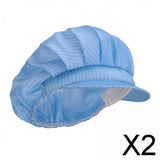 Maxbell 2xChef Hat Mesh Food Service Baker Cap 1Pcs Machine Wash for Catering Colleges