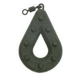 Maxbell Maxbell Flat Pear Metal Fishing Swivel Weights Fishing Pear Shape Sinker Green