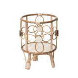 Handwoven Plant Stand Planter Rack Hotel Plant Table Corner Flowerpot Holder 21x28cm