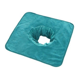 Maxbell Salon Massage Table Towel Coverlet Face Pillow Towel with Hole for Care Skin Green