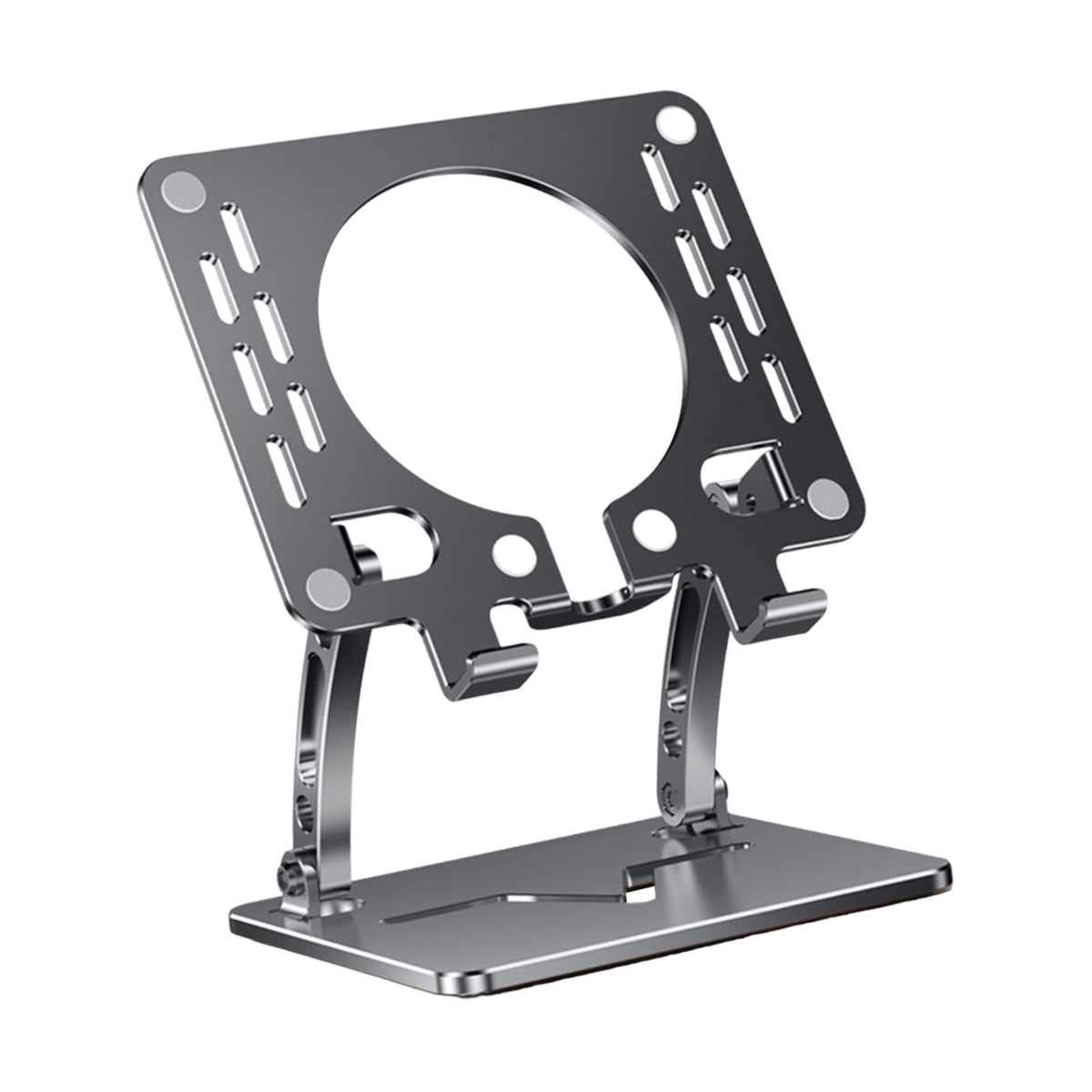 Maxbell Tablet Stand Holder Nonslip Base Desktop Stand Riser Personal Computer Riser Black Round Hole