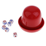 Maxbell Bar KTV Dice Guessing Game Set Dice Cup Shaker with 6pcs Digital Dice -Red - Aladdin Shoppers