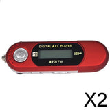 Maxbell 2x8GB USB MP3 Music Video Digital Player Recording with FM Radio eBook Red