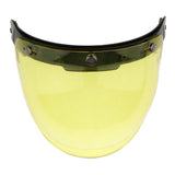 Maxbell Maxbell Motorcycle 3 Snap Helmet Visor Shield Flip Up Down Lens for Harley Yellow