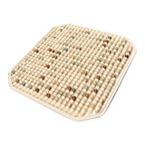 Maxbell Wood Beaded Seat Cover Pad Cool Cooling Mat for Car for SUV Truck Beige