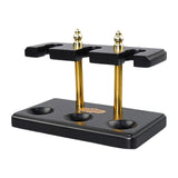 Maxbell Wooden Pipe Stand 3 Slot Handmade Accessories Solid Wood Organizer Pipe Rack black
