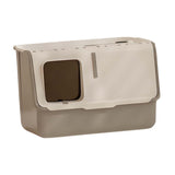 Maxbell Enclosed and Covered Cat Toilet Cat Litter Tray Bedpan Hooded Cat Litter Box Gray