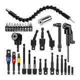 24x Flexible Socket Extension Ratchet 90° Angled Bits Socket Wrench Tool Set