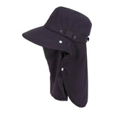 Maxbell Sun Hat with Neck Flap Face Cover Fishing Hat for Camping   Dark Gray