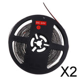 Maxbell 2x 5 Meter Bright Waterproof Strip Light 300 LED DC 24V for Car Truck Trailer Red