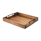 Maxbell Wooden Serving Tray with Handle Living Room Decorative Lunch Tea Eating Tray