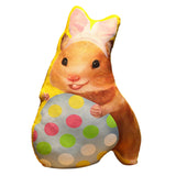 Maxbell Easter Bunny Throw Pillow Easter Decorative Pillows for Festive Gift Bedroom Colorful 45cm