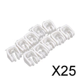 Maxbell 25x10pcs Plastic Curtain Track Runners Rail Runners with Eyelet
