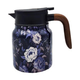 Maxbell Vacuum Kettle Floral Teapot Portable Hot Water Bottle for Party Home Kitchen violet